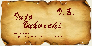 Vujo Bukvički vizit kartica